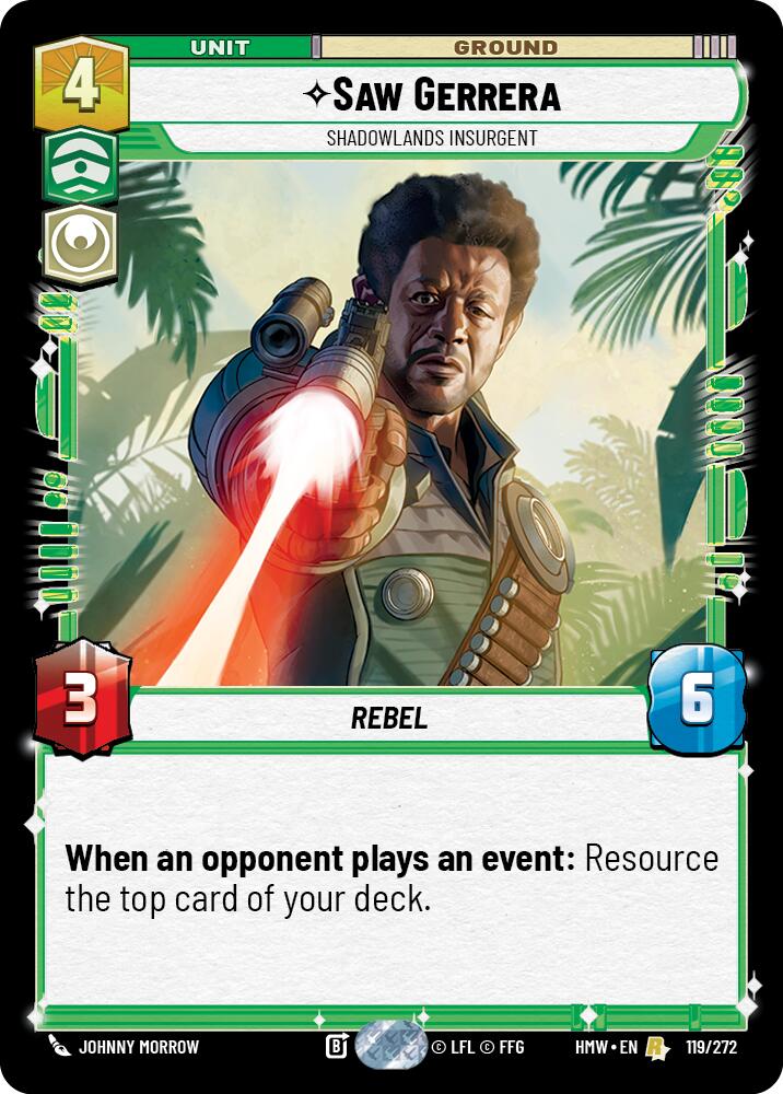 Saw Gerrera - Shadowlands Insurgent (Homeworlds)(HMW-119/272)(R)