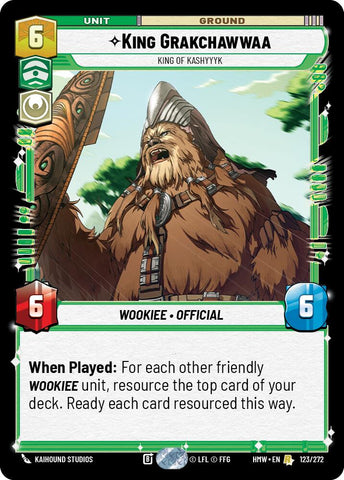 King Grakchawwaa - King of Kashyyyk (Homeworlds)(HMW-123/272)(R)