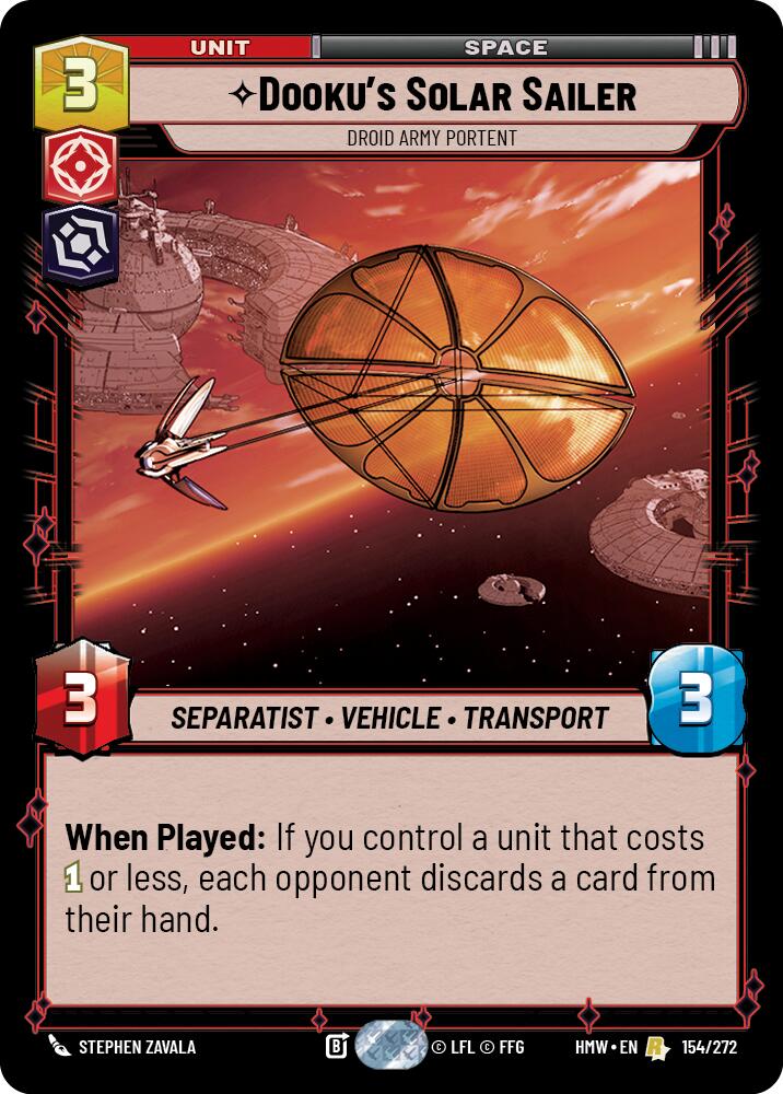 Dooku's Solar Sailer - Droid Army Portent (Homeworlds)(HMW-154/272)(R)
