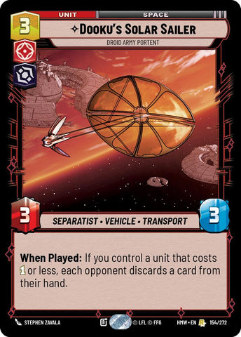 Dooku's Solar Sailer - Droid Army Portent (Homeworlds)(HMW-154/272)(R)