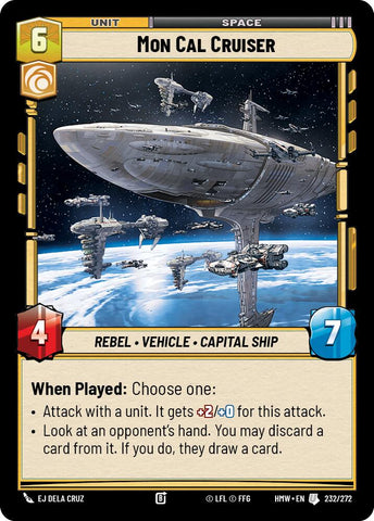 Mon Cal Cruiser (Homeworlds)(HMW-232/272)(U)