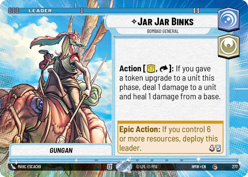 Jar Jar Binks - Bombad General [Hyperspace] (Homeworlds)(HMW-277)(C)