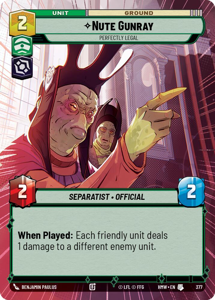 Nute Gunray - Perfectly Legal [Hyperspace] (Homeworlds)(HMW-377)(U)