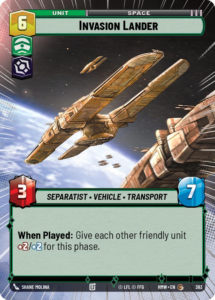 Invasion Lander [Hyperspace] (Homeworlds)(HMW-383)(C)