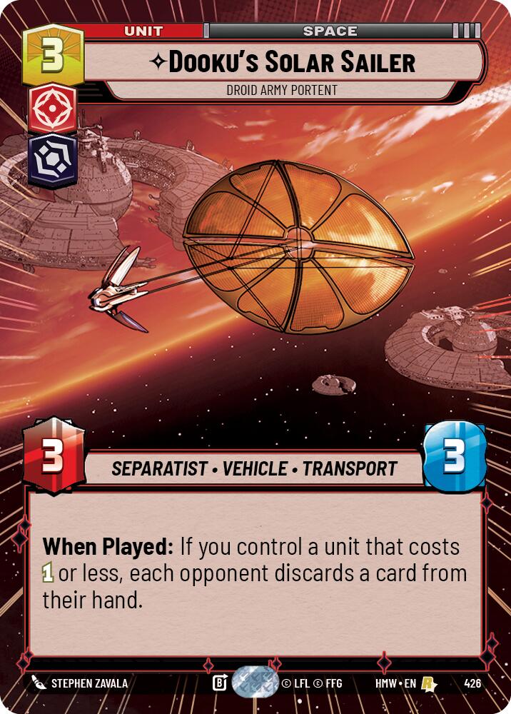 Dooku's Solar Sailer - Droid Army Portent [Hyperspace] (Homeworlds)(HMW-426)(R)