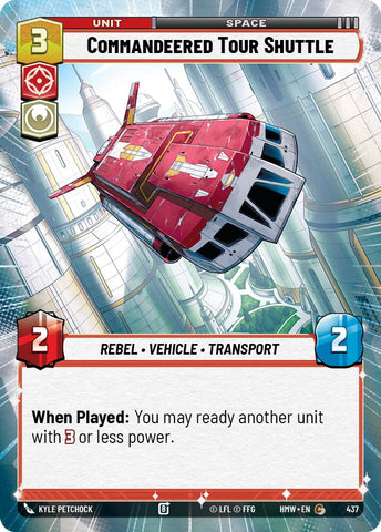 Commandeered Tour Shuttle [Hyperspace] (Homeworlds)(HMW-437)(C)