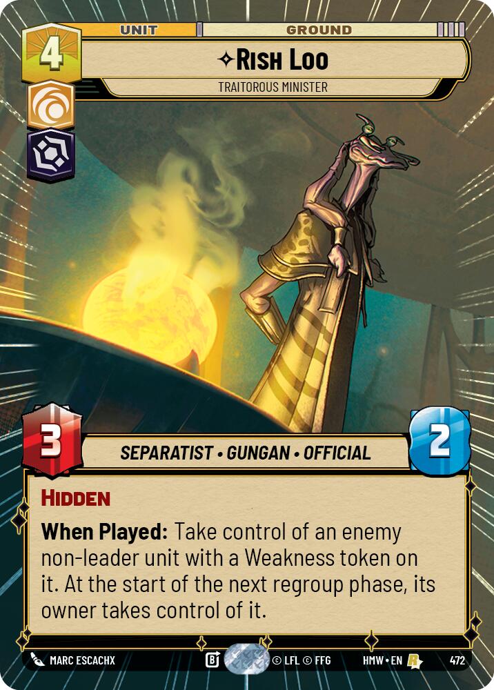 Rish Loo - Traitorous Minister [Hyperspace] (Homeworlds)(HMW-472)(R)