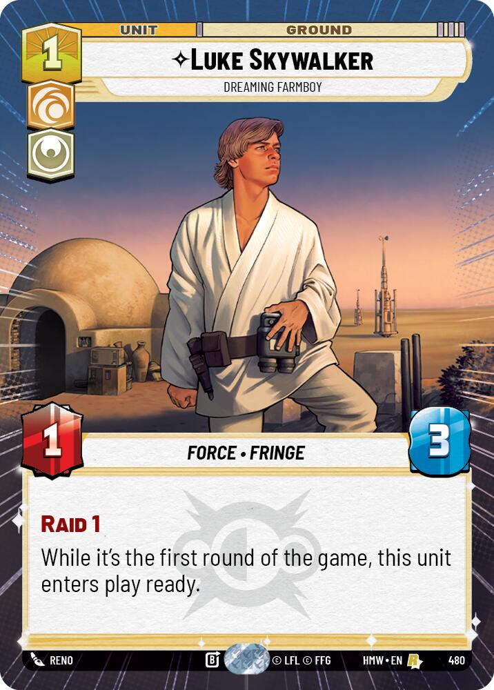 Luke Skywalker - Dreaming Farmboy [Hyperspace] (Homeworlds)(HMW-480)(R)