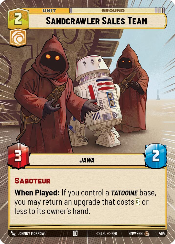Sandcrawler Sales Team [Hyperspace] (Homeworlds)(HMW-494)(C)