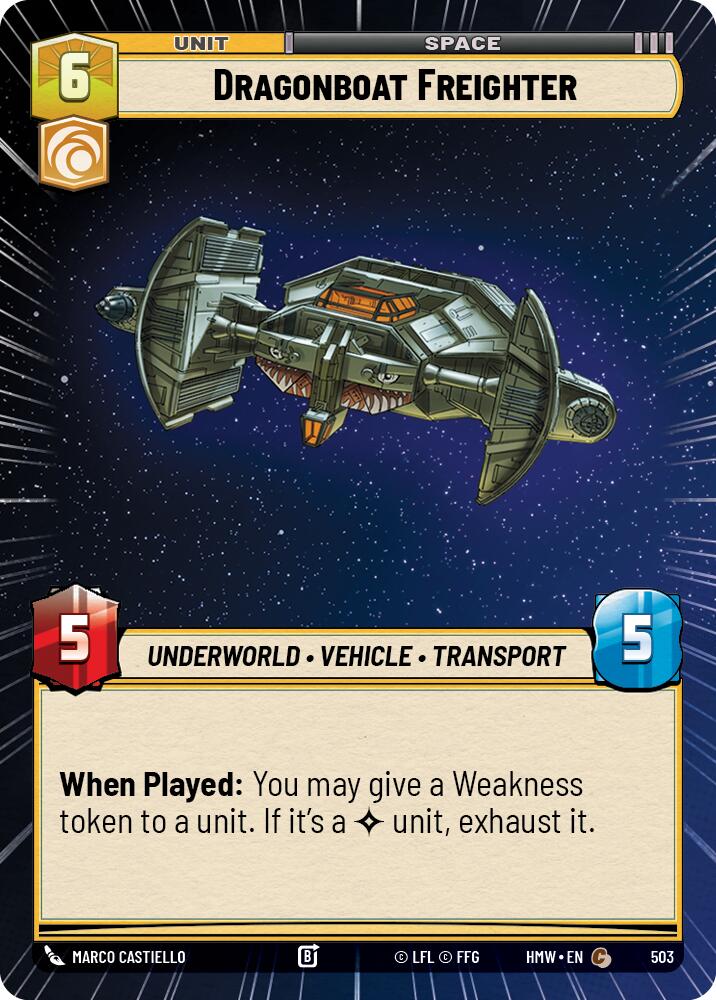 Dragonboat Freighter [Hyperspace] (Homeworlds)(HMW-503)(C)