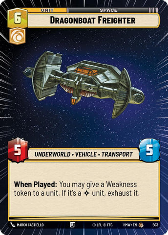 Dragonboat Freighter [Hyperspace] (Homeworlds)(HMW-503)(C)