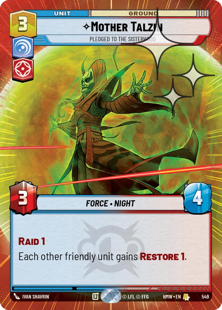 Mother Talzin - Pledged to the Sisterhood [Hyperspace Foil] (Homeworlds)(HMW-549)(R)