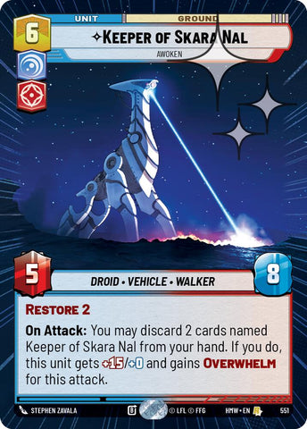 Keeper of Skara Nal - Awoken [Hyperspace Foil] (Homeworlds)(HMW-551)(R)