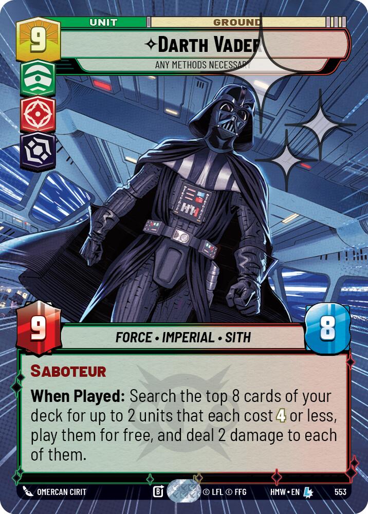 Darth Vader - Any Methods Necessary [Hyperspace Foil] (Homeworlds)(HMW-553)(L)