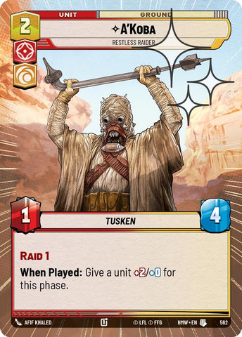A'Koba - Restless Raider [Hyperspace Foil] (Homeworlds)(HMW-562)(U)