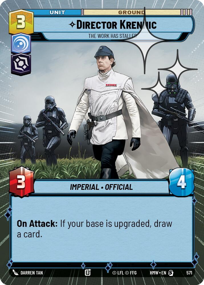 Director Krennic - The Work Has Stalled [Hyperspace Foil] (Homeworlds)(HMW-571)(S)
