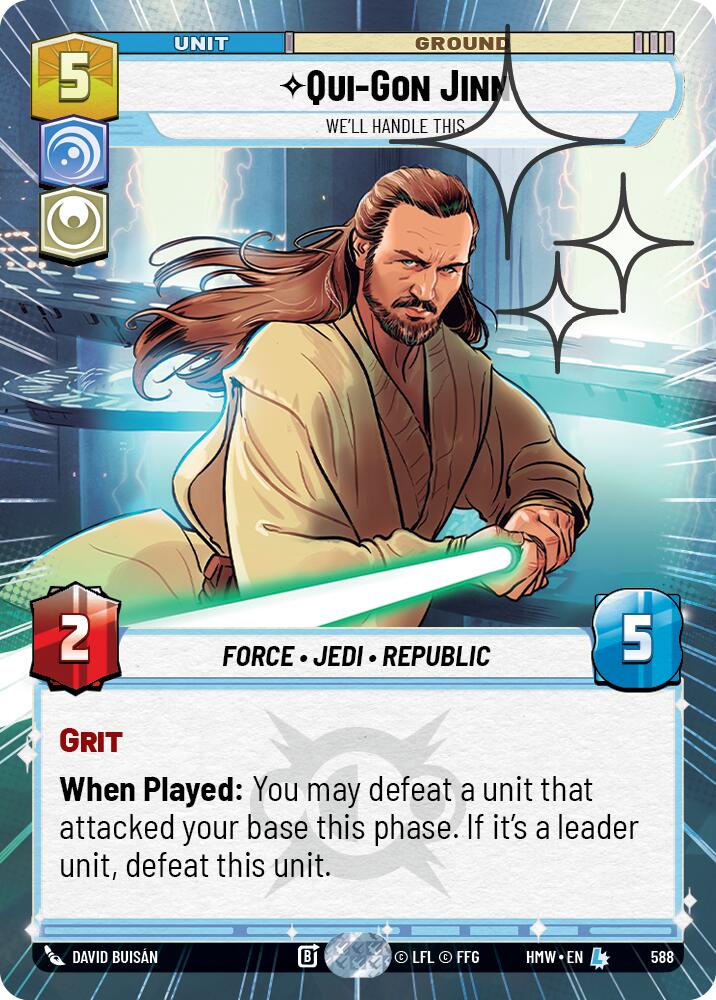 Qui-Gon Jinn - We'll Handle This [Hyperspace Foil] (Homeworlds)(HMW-588)(L)