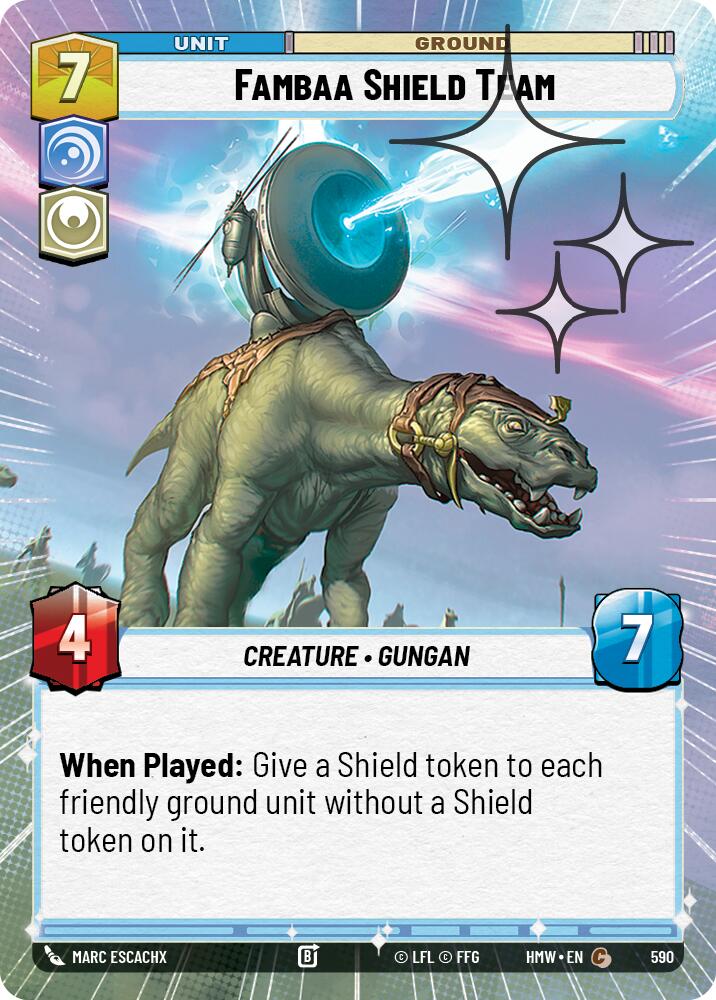 Fambaa Shield Team [Hyperspace Foil] (Homeworlds)(HMW-590)(C)