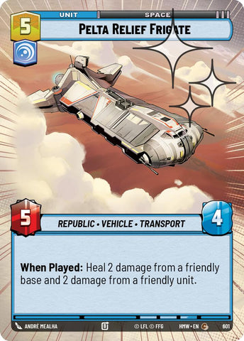 Pelta Relief Frigate [Hyperspace Foil] (Homeworlds)(HMW-601)(C)