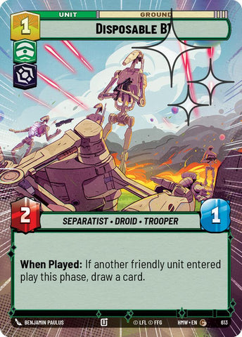 Disposable B1 [Hyperspace Foil] (Homeworlds)(HMW-613)(C)