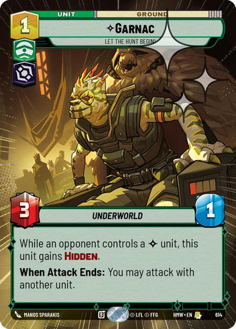 Garnac - Let the Hunt Begin! [Hyperspace Foil] (Homeworlds)(HMW-614)(R)