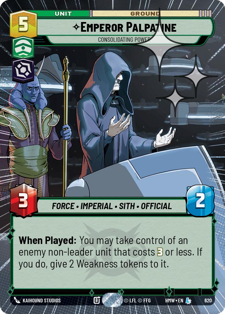 Emperor Palpatine - Consolidating Power [Hyperspace Foil] (Homeworlds)(HMW-620)(L)