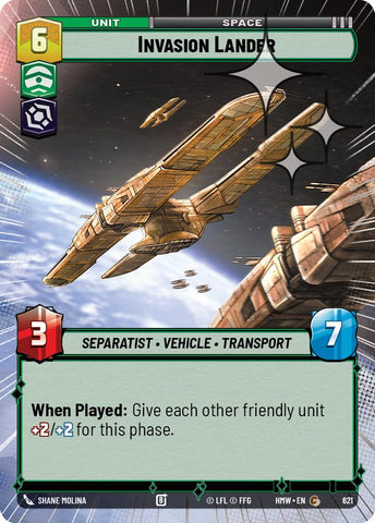 Invasion Lander [Hyperspace Foil] (Homeworlds)(HMW-621)(C)