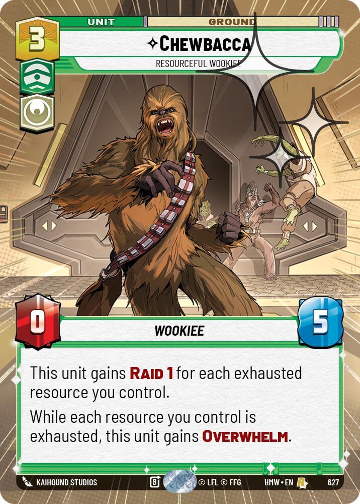 Chewbacca - Resourceful Wookiee [Hyperspace Foil] (Homeworlds)(HMW-627)(R)