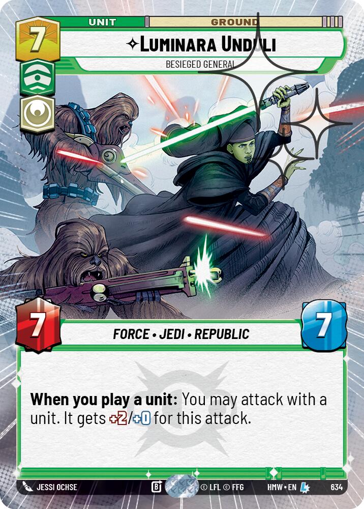 Luminara Unduli - Besieged General [Hyperspace Foil] (Homeworlds)(HMW-634)(L)