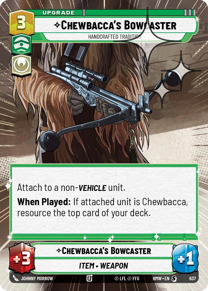 Chewbacca's Bowcaster - Handcrafted Tradition [Hyperspace Foil] (Homeworlds)(HMW-637)(S)