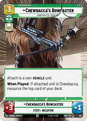Chewbacca's Bowcaster - Handcrafted Tradition [Hyperspace Foil] (Homeworlds)(HMW-637)(S)