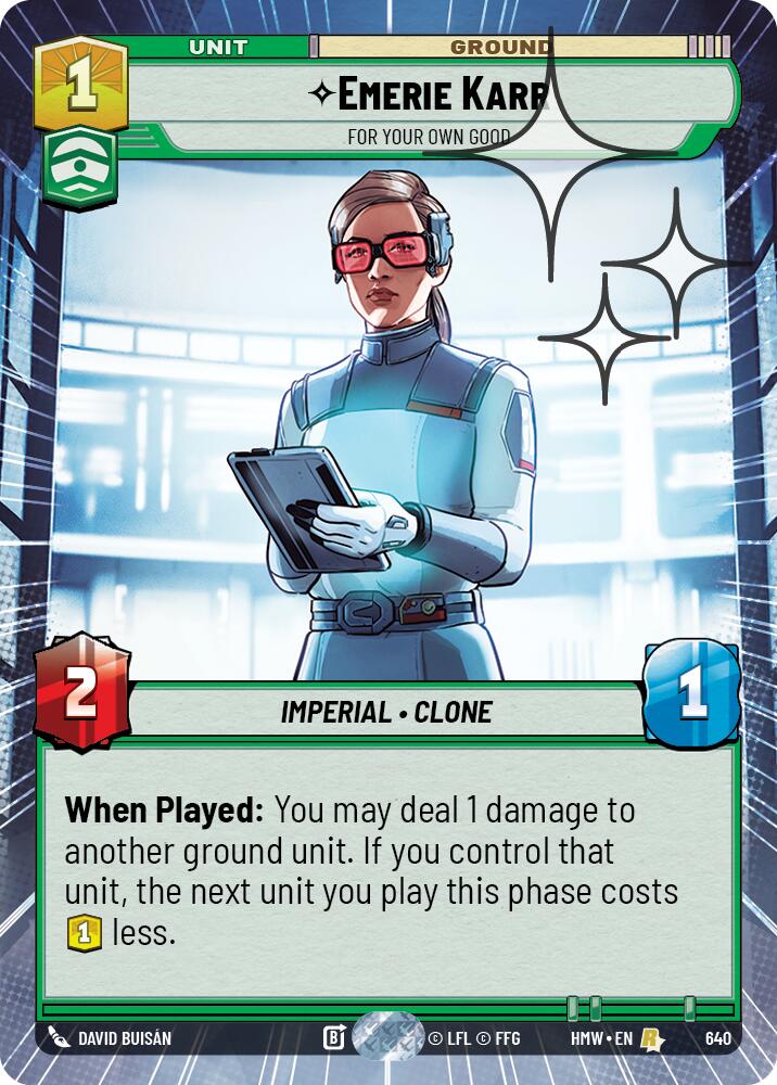 Emerie Karr - For Your Own Good [Hyperspace Foil] (Homeworlds)(HMW-640)(R)