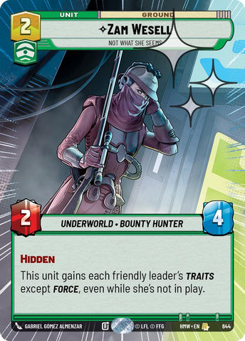 Zam Wesell - Not What She Seems [Hyperspace Foil] (Homeworlds)(HMW-644)(R)