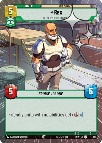 Rex - Outserved His Purpose [Hyperspace Foil] (Homeworlds)(HMW-651)(U)