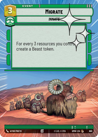 Migrate [Hyperspace Foil] (Homeworlds)(HMW-660)(C)