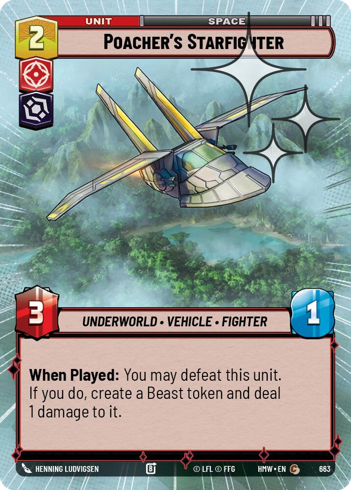 Poacher's Starfighter [Hyperspace Foil] (Homeworlds)(HMW-663)(C)