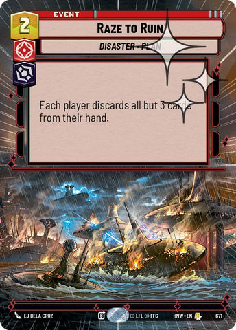 Raze to Ruin [Hyperspace Foil] (Homeworlds)(HMW-671)(R)