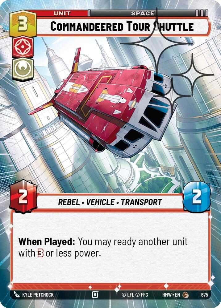 Commandeered Tour Shuttle [Hyperspace Foil] (Homeworlds)(HMW-675)(C)