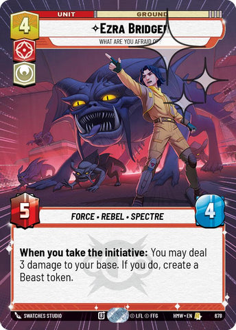 Ezra Bridger - What Are You Afraid Of? [Hyperspace Foil] (Homeworlds)(HMW-678)(R)