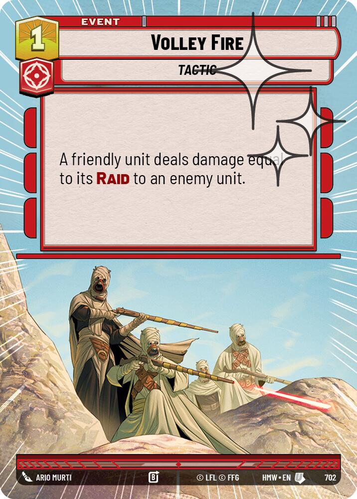 Volley Fire [Hyperspace Foil] (Homeworlds)(HMW-702)(U)