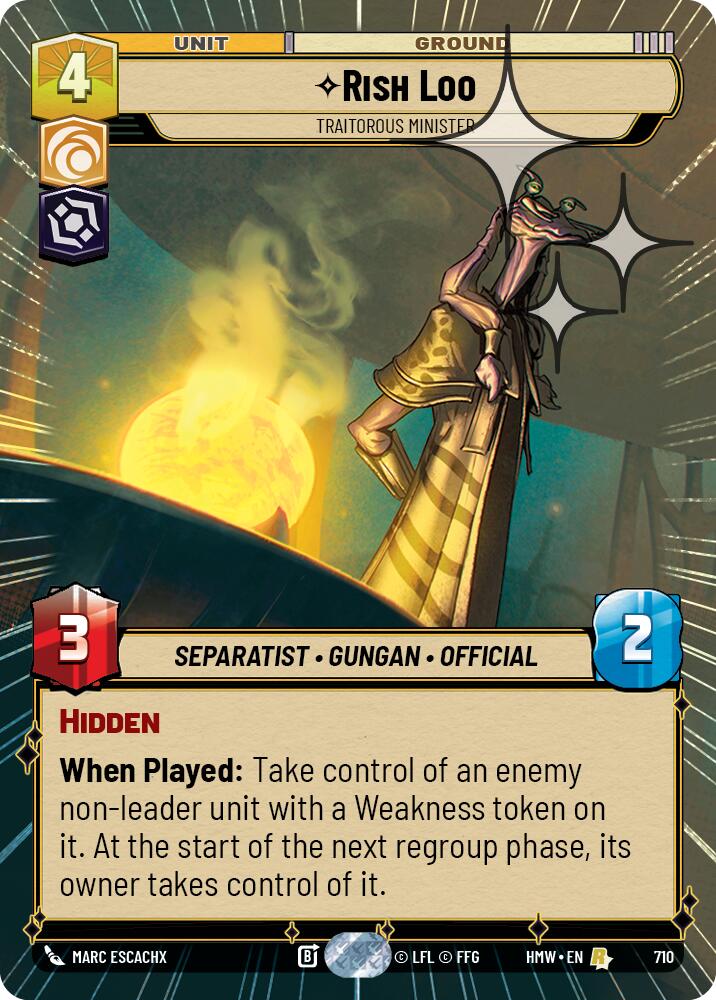 Rish Loo - Traitorous Minister [Hyperspace Foil] (Homeworlds)(HMW-710)(R)