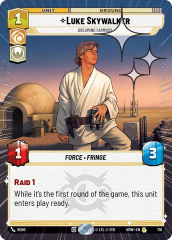 Luke Skywalker - Dreaming Farmboy [Hyperspace Foil] (Homeworlds)(HMW-718)(R)