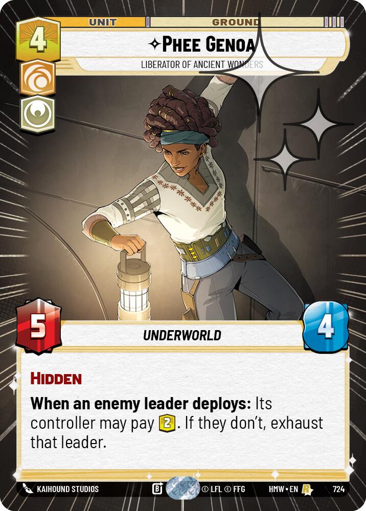 Phee Genoa - Liberator of Ancient Wonders [Hyperspace Foil] (Homeworlds)(HMW-724)(R)