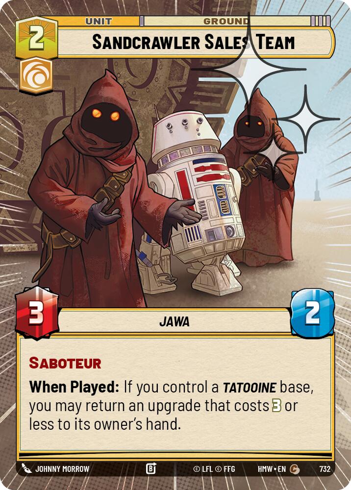 Sandcrawler Sales Team [Hyperspace Foil] (Homeworlds)(HMW-732)(C)