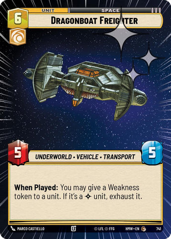 Dragonboat Freighter [Hyperspace Foil] (Homeworlds)(HMW-741)(C)
