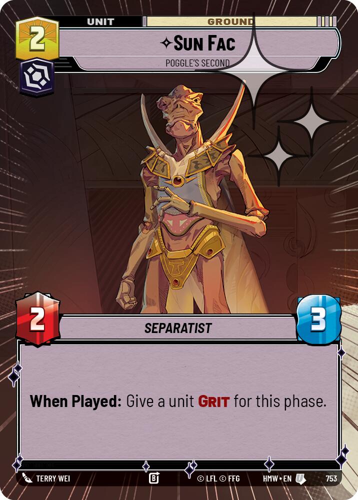 Sun Fac - Poggle's Second [Hyperspace Foil] (Homeworlds)(HMW-753)(U)