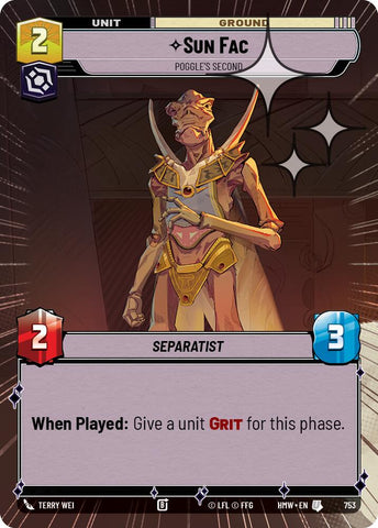 Sun Fac - Poggle's Second [Hyperspace Foil] (Homeworlds)(HMW-753)(U)
