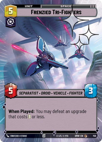 Frenzied Tri-Fighters [Hyperspace Foil] (Homeworlds)(HMW-759)(C)