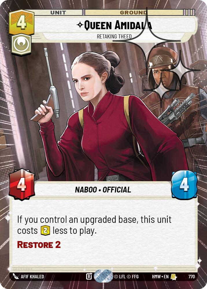 Queen Amidala - Retaking Theed [Hyperspace Foil] (Homeworlds)(HMW-770)(R)