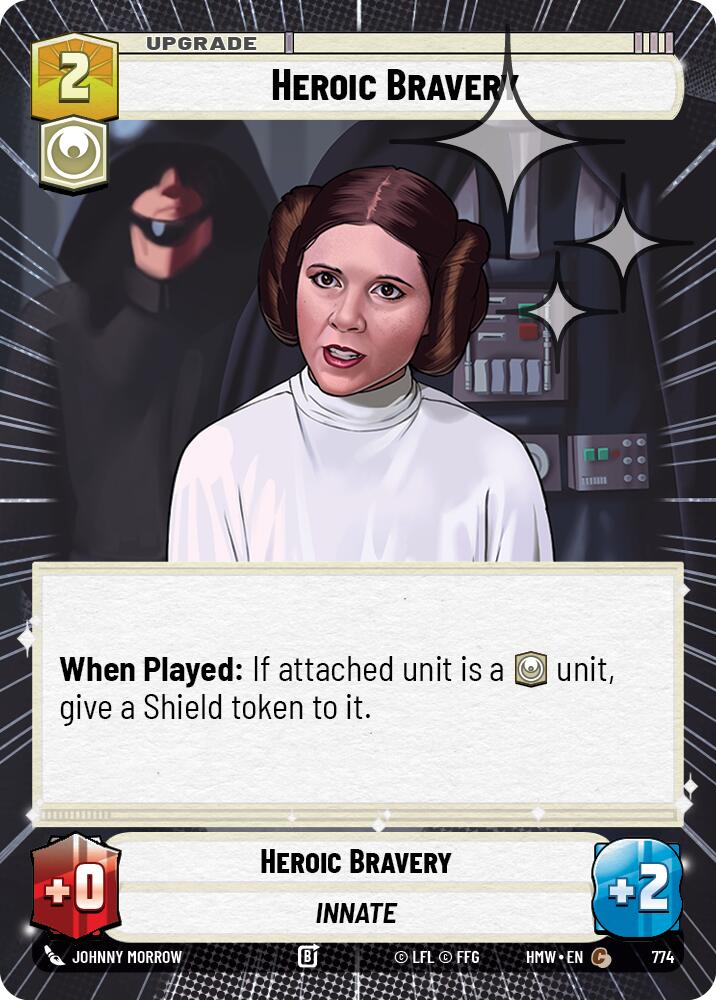 Heroic Bravery [Hyperspace Foil] (Homeworlds)(HMW-774)(C)